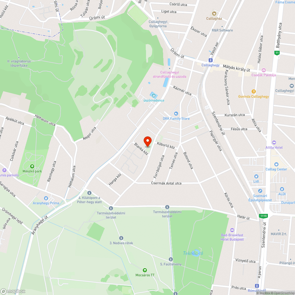 Elhagyott autó a parkolóban bejelentés helye