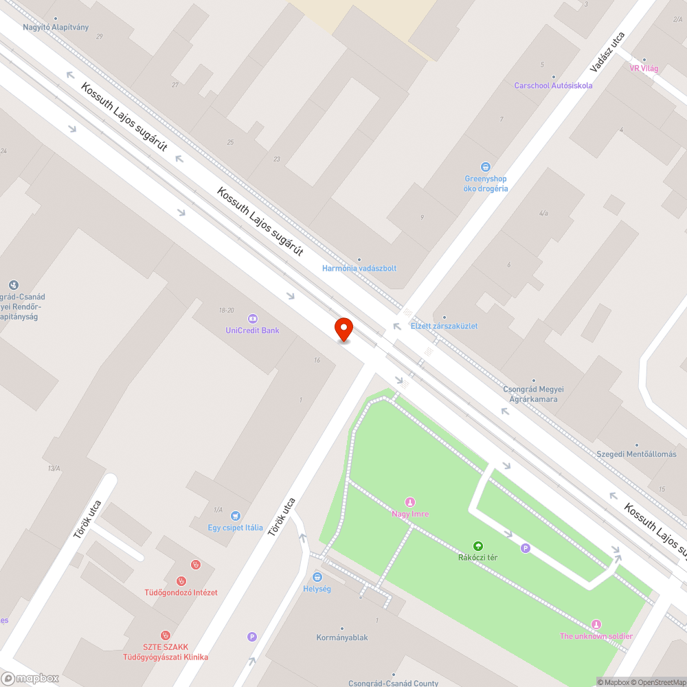 Beszakadt és eldugult víznyelő bejelentés helye