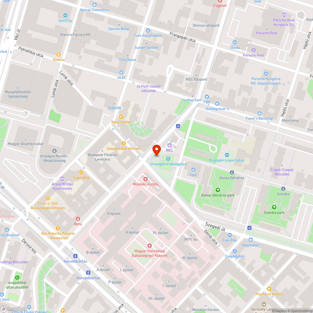 Sötét lámpa bejelentés helye