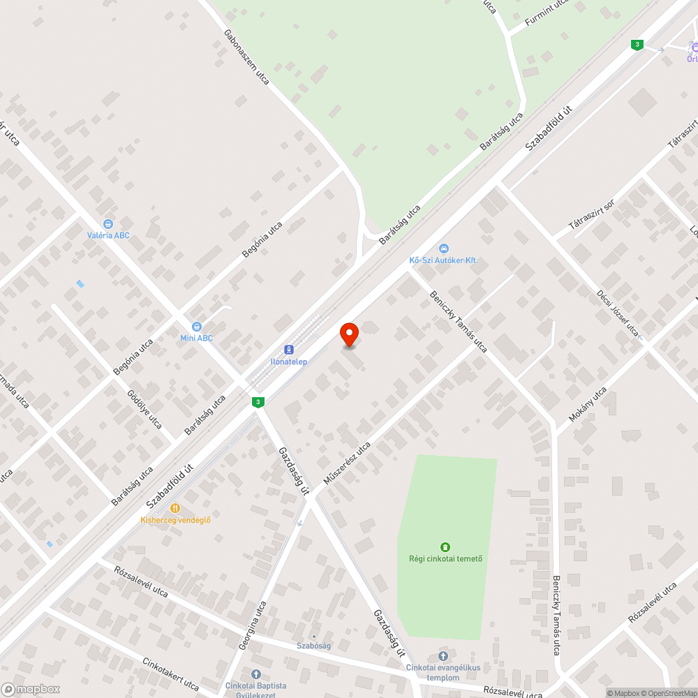 Kidőlt oszlop bejelentés helye