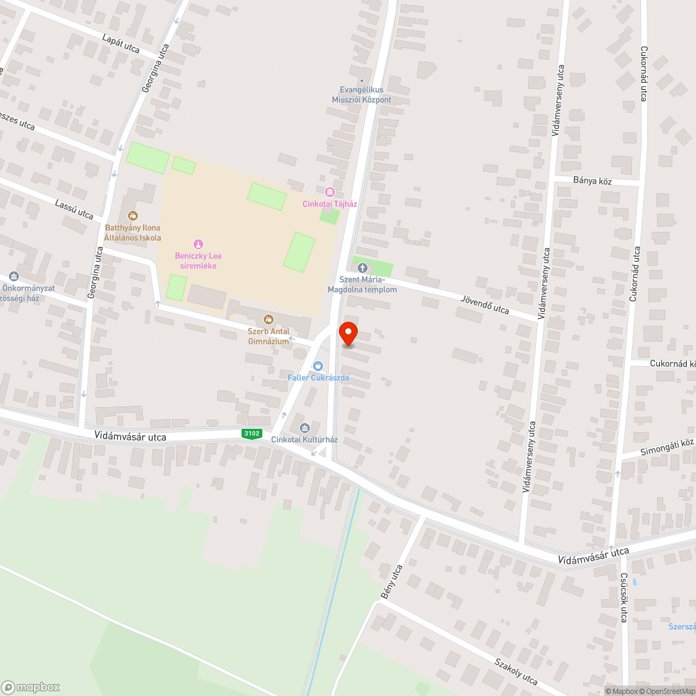 Megdőlt tábla bejelentés helye