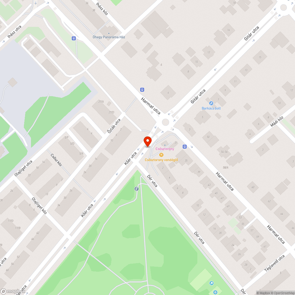 Egy a járdán kiálló vas maradvány bejelentés helye