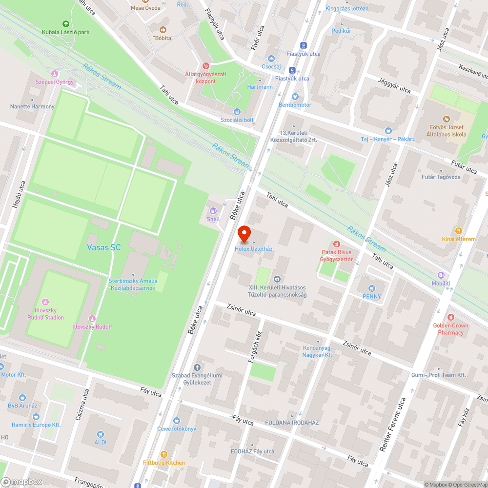 Elhagyott autó bejelentés helye