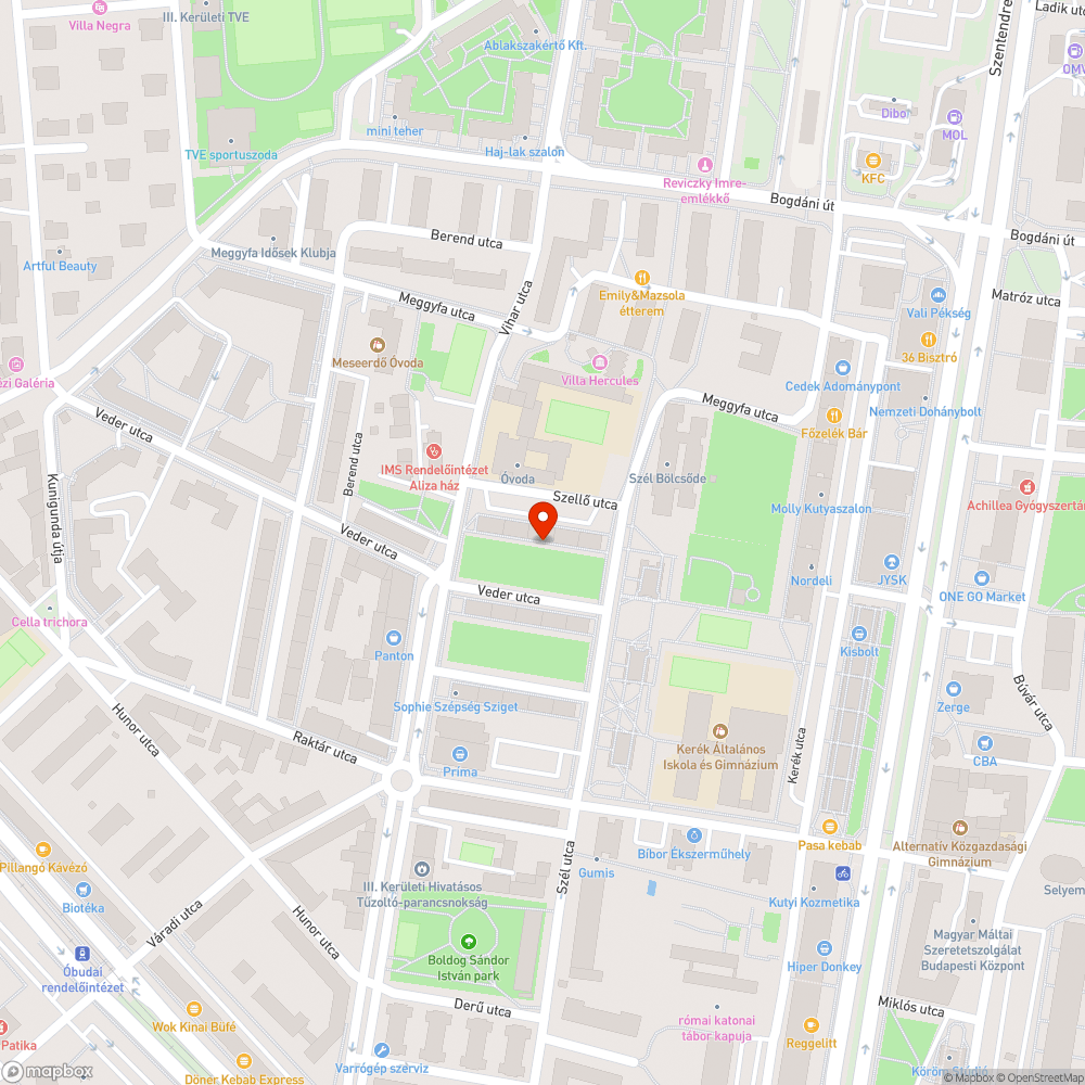 Beszakadt út bejelentés helye