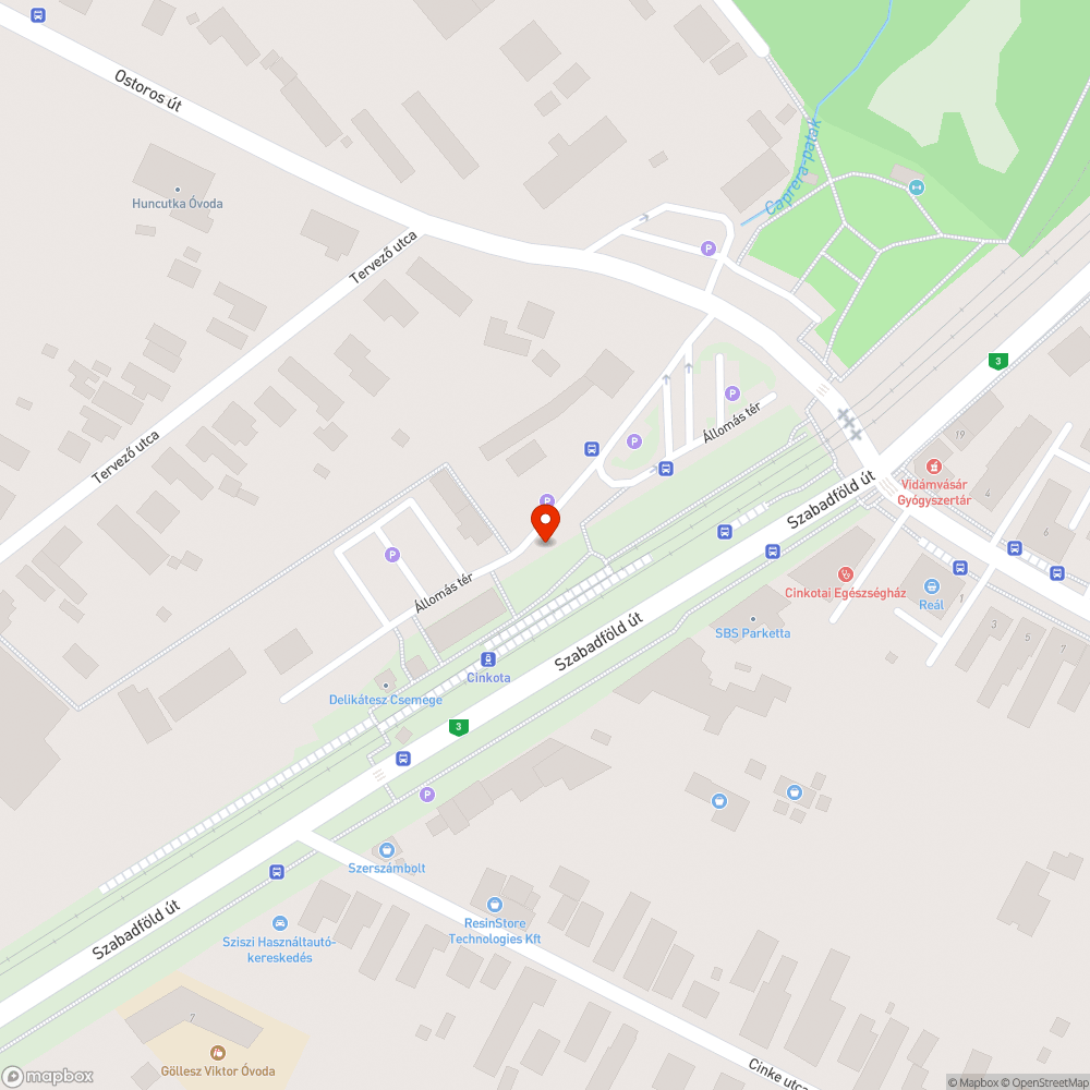 Cinkota B+R állomás elavult felületei bejelentés helye