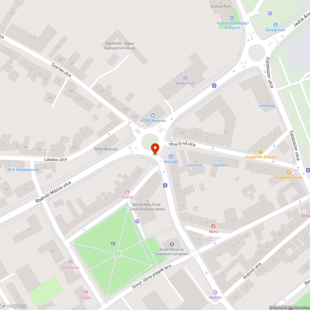 Balesetveszélyes úthiba és beszakadt csatornafedél bejelentés helye