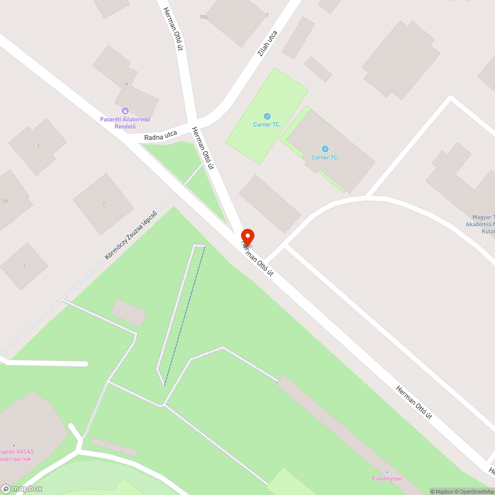 Leszakadt távközlési vezeték II. kerület Törökvész bejelentés helye