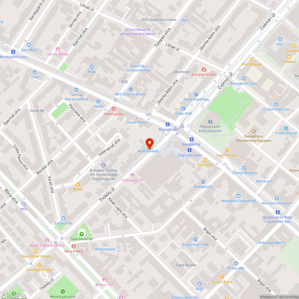 Szemét nagy területen a Thököly úton bejelentés helye