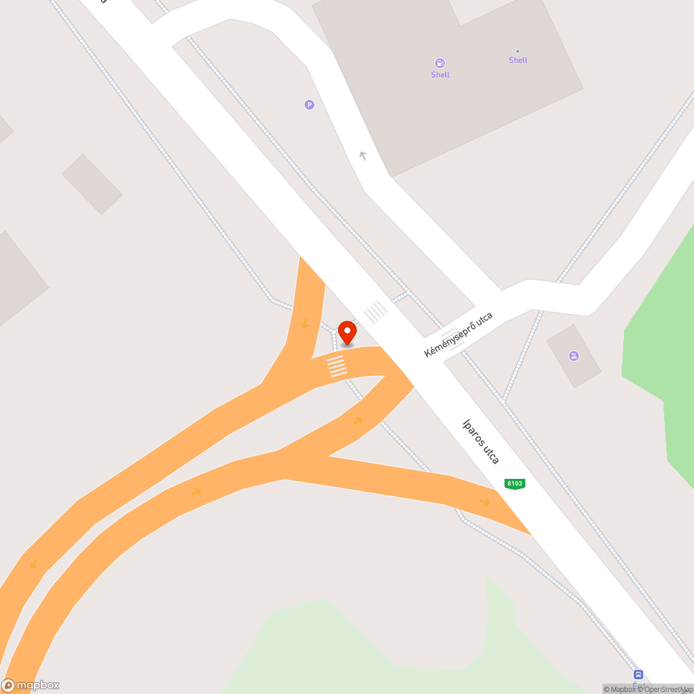 Félreérthető és balesetveszélyes gyalogos jelzés az Iparos útnál (Balaton felé) bejelentés helye