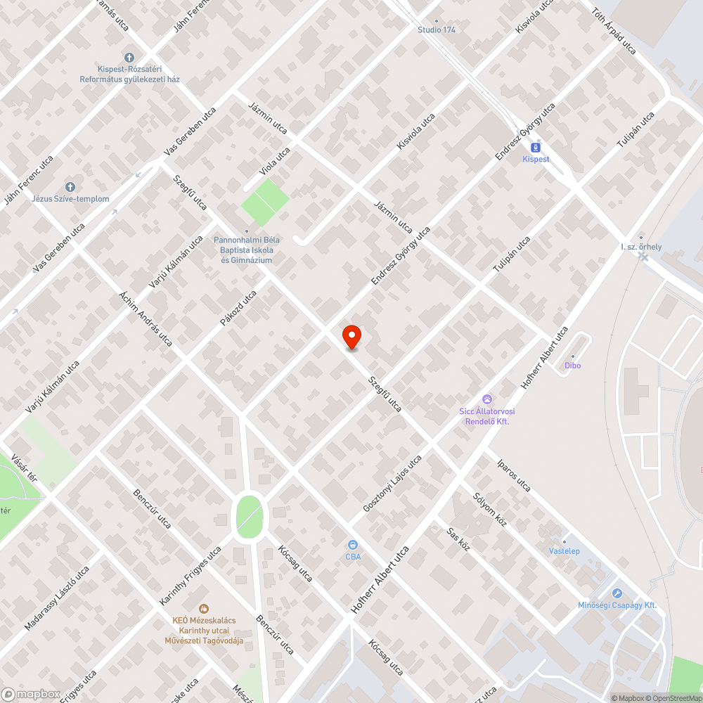 Kátyús út bejelentés helye