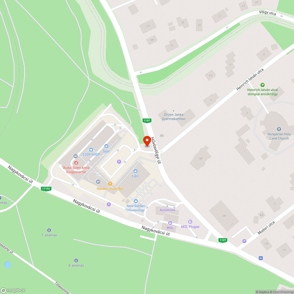 Úthiba bejelentés helye