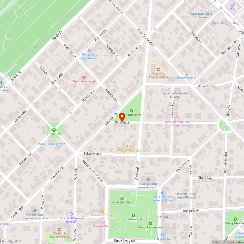 Elhagyott gépjármú bejelentés helye