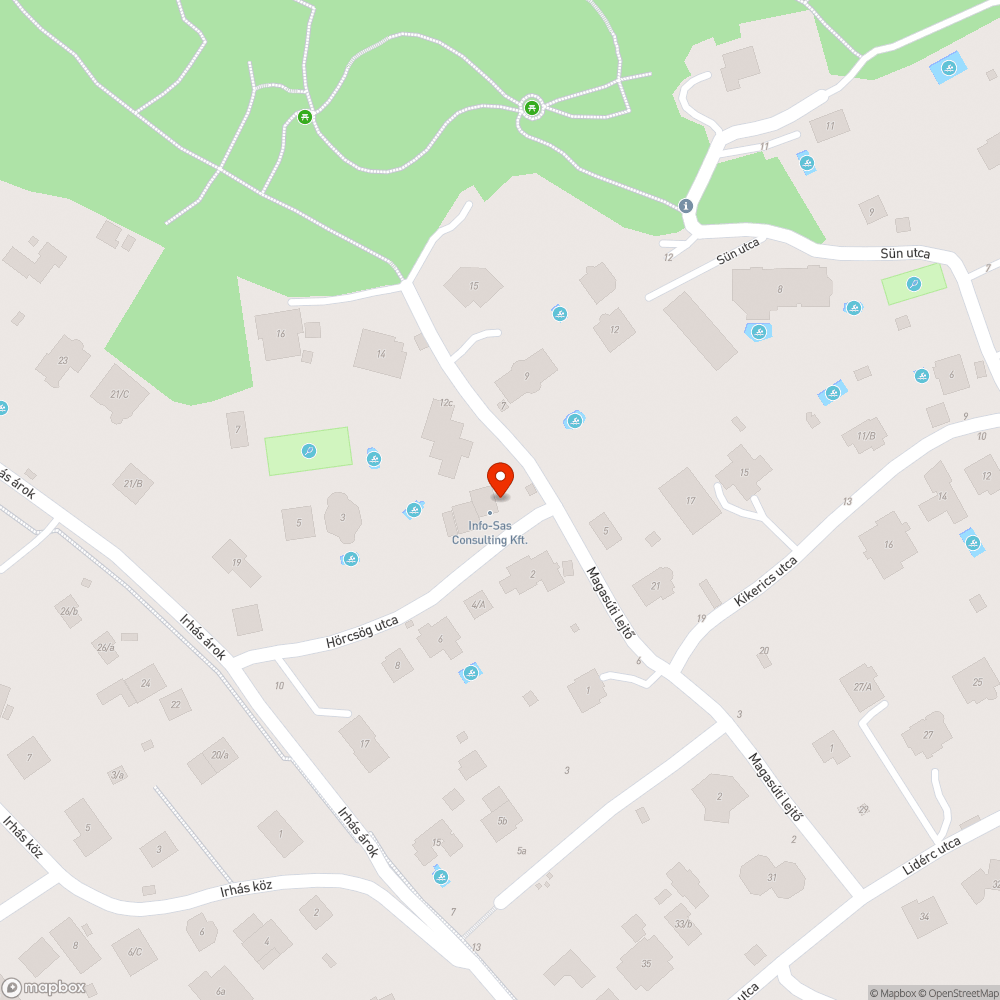 Kátyú a Magasúti lejtőn bejelentés helye