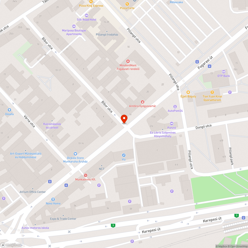 Szemetes Fogarasi út-Bíbor utca sarok bejelentés helye