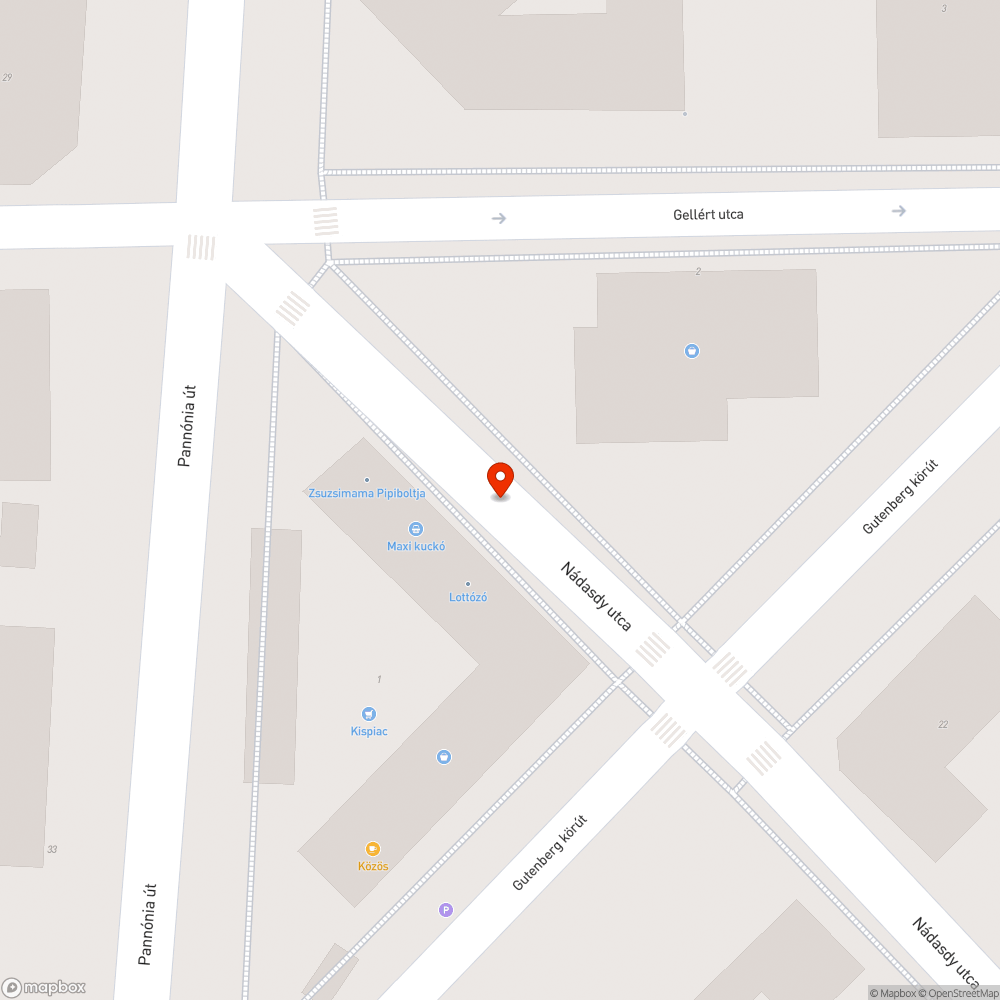 Kátyú az úton bejelentés helye