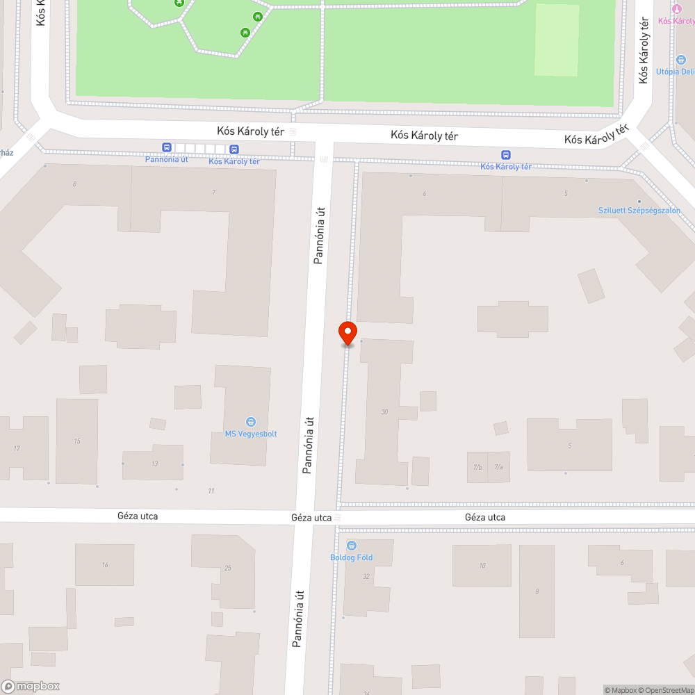 Rossz állapotú járda bejelentés helye