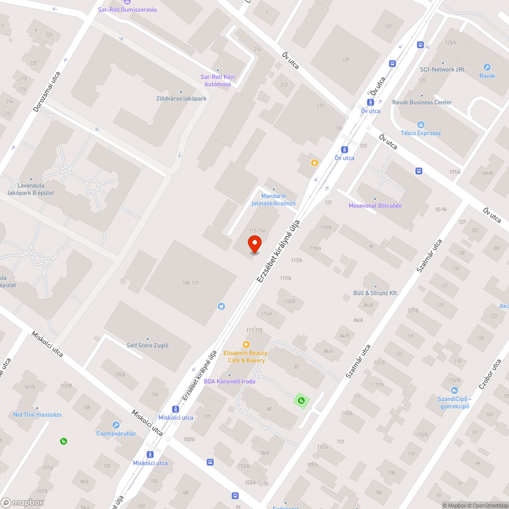 Elhagyott autó bejelentés helye