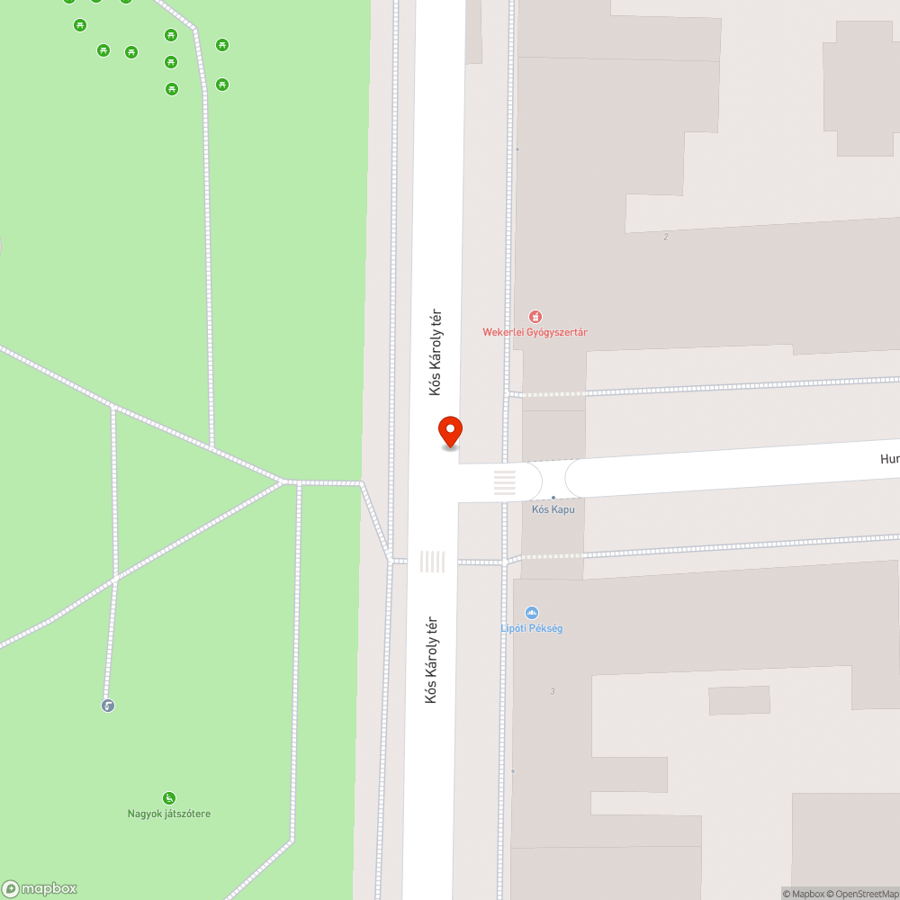 Beszakadó vízelvezető bejelentés helye