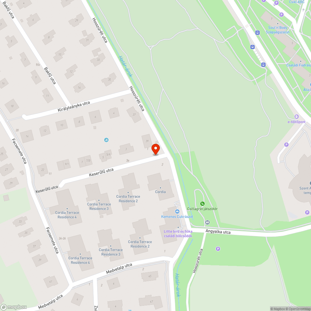 Visszatérő zöldterületen való parkolás bejelentés helye