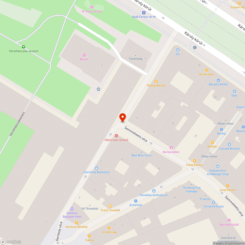 Egyirányú zsákutca bejelentés helye