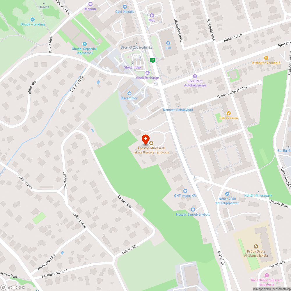 Útburkolat balesetveszélyes bejelentés helye