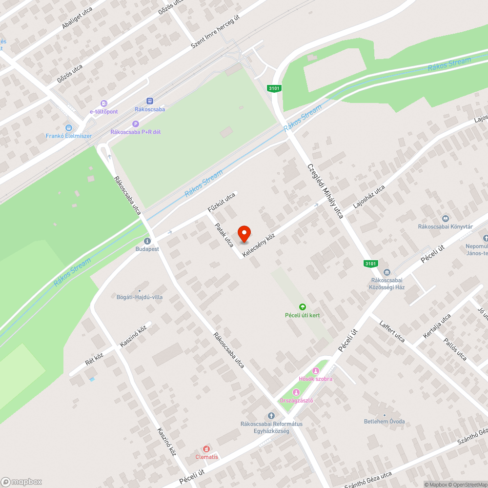 Kerékpáros kiegészítő tábla hiányzik, Kelecsény köz bejelentés helye