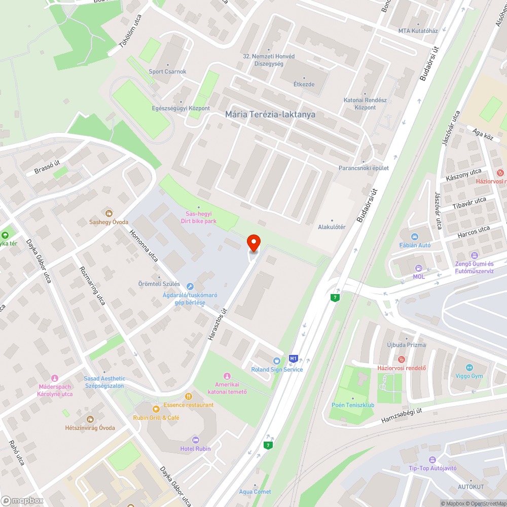 Harasztos út zöldfelületen parkolás bejelentés helye