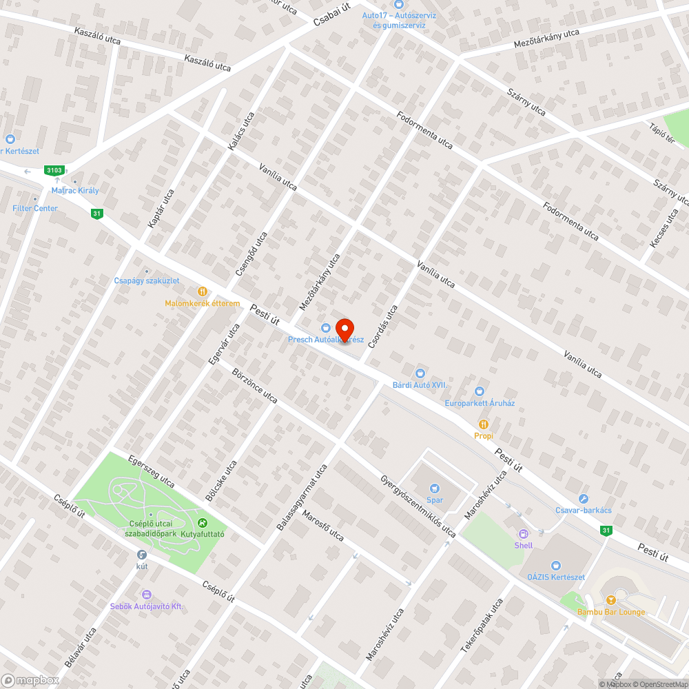 Ócska pad bejelentés helye