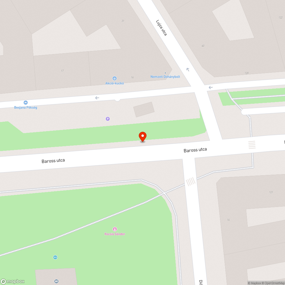 Belógó ág (sérült, könnyű megtalálni) bejelentés helye