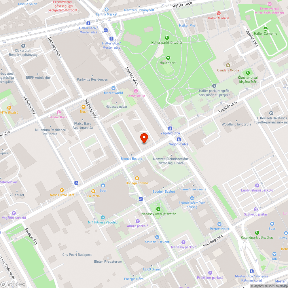 Üvegszilánkok a Vágóhíd utcán bejelentés helye