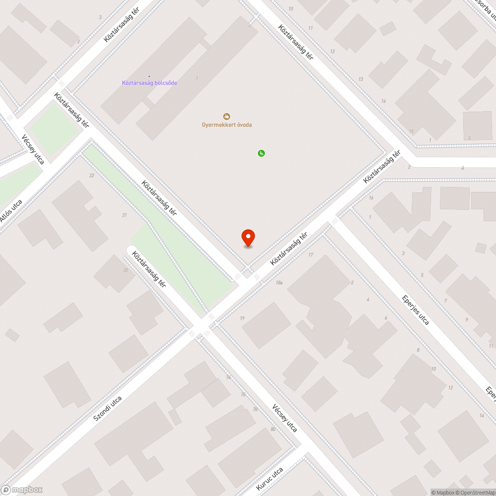 Eltört utcatábla bejelentés helye