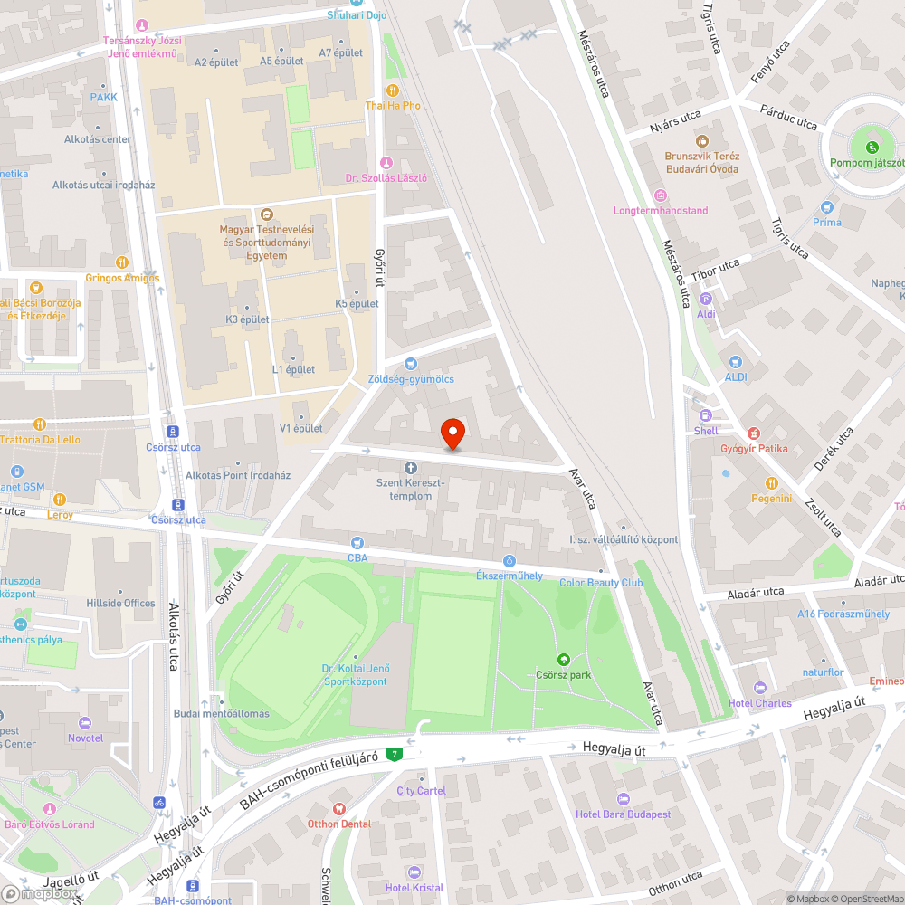 Közterületi higiéniai probléma a Németvölgyben bejelentés helye