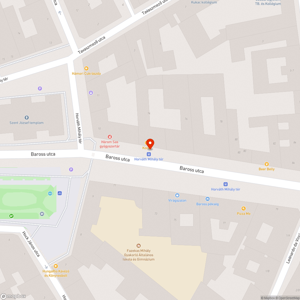 Koszos buszmegálló bejelentés helye