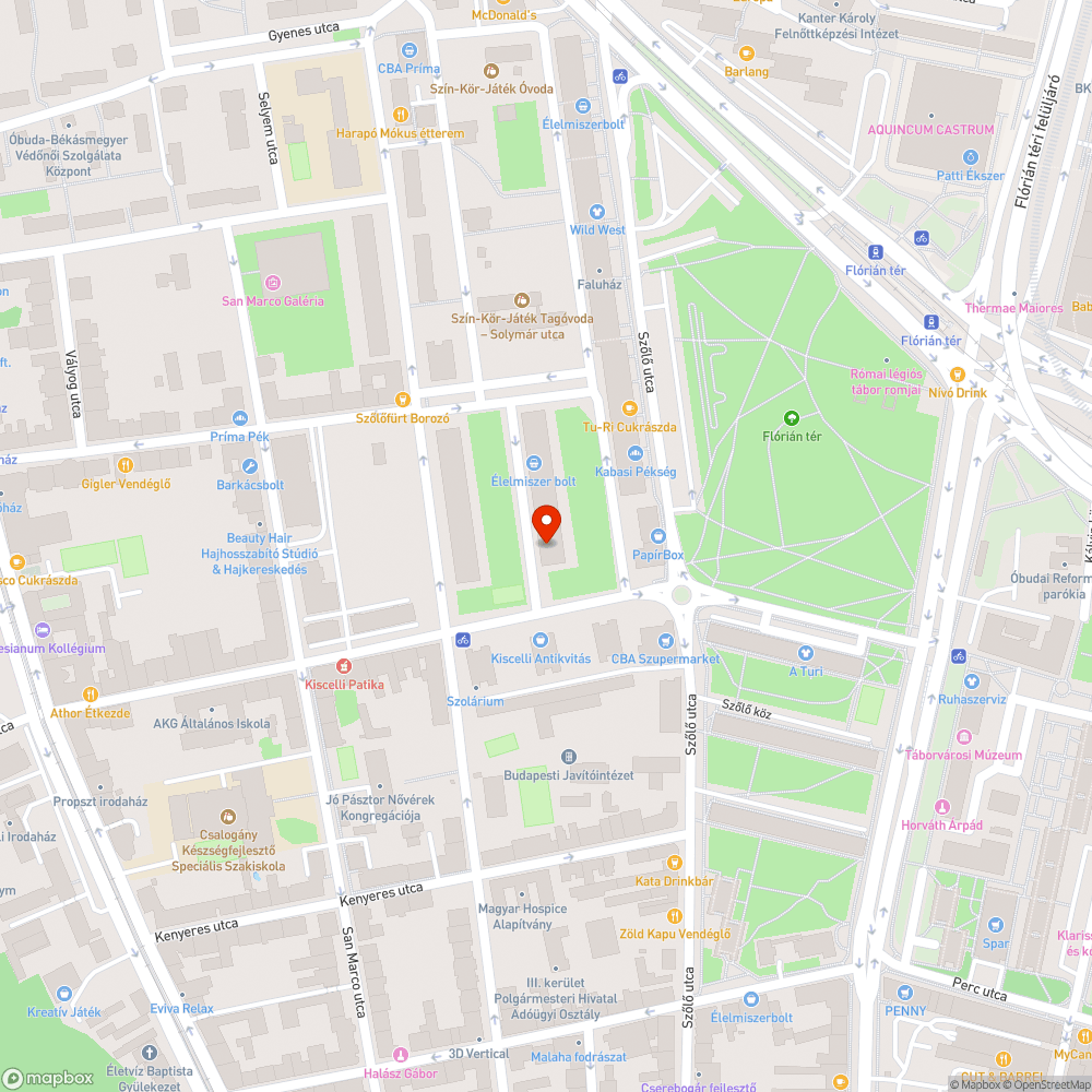 Kátyú bejelentés helye