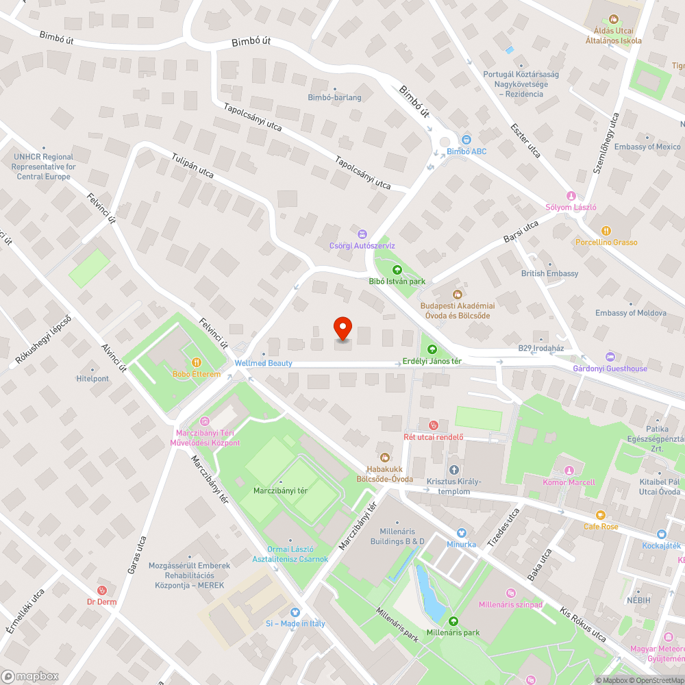 Megrongálódott járda bejelentés helye