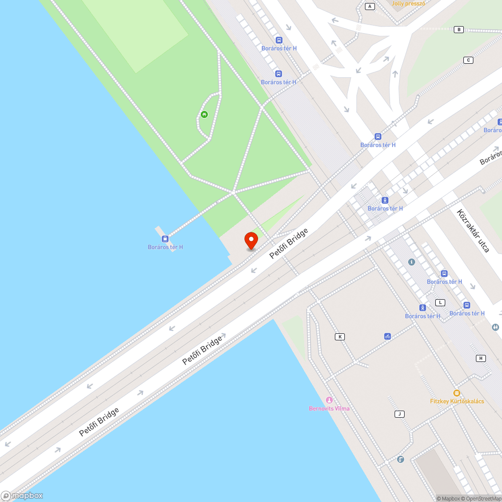 Graffiti a Petőfi hídon bejelentés helye