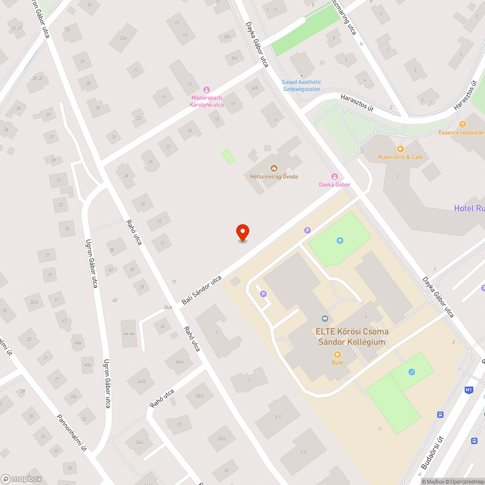 Bali Sándor utca közterületen építési terület és sár bejelentés helye