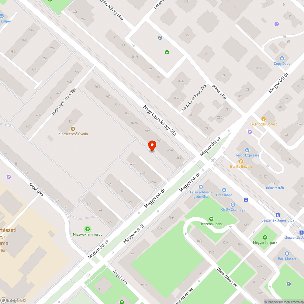 Kiszáradt fa bejelentés helye