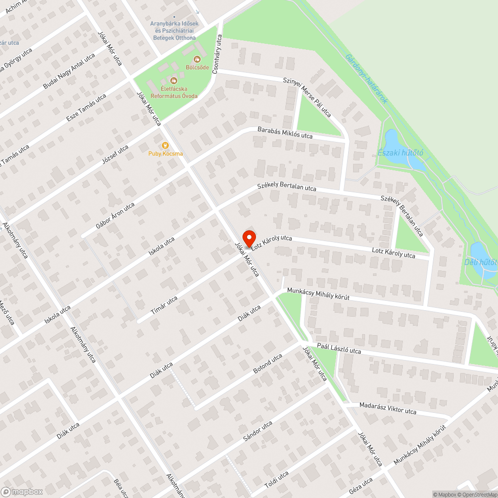 Megsüllyedt járda bejelentés helye