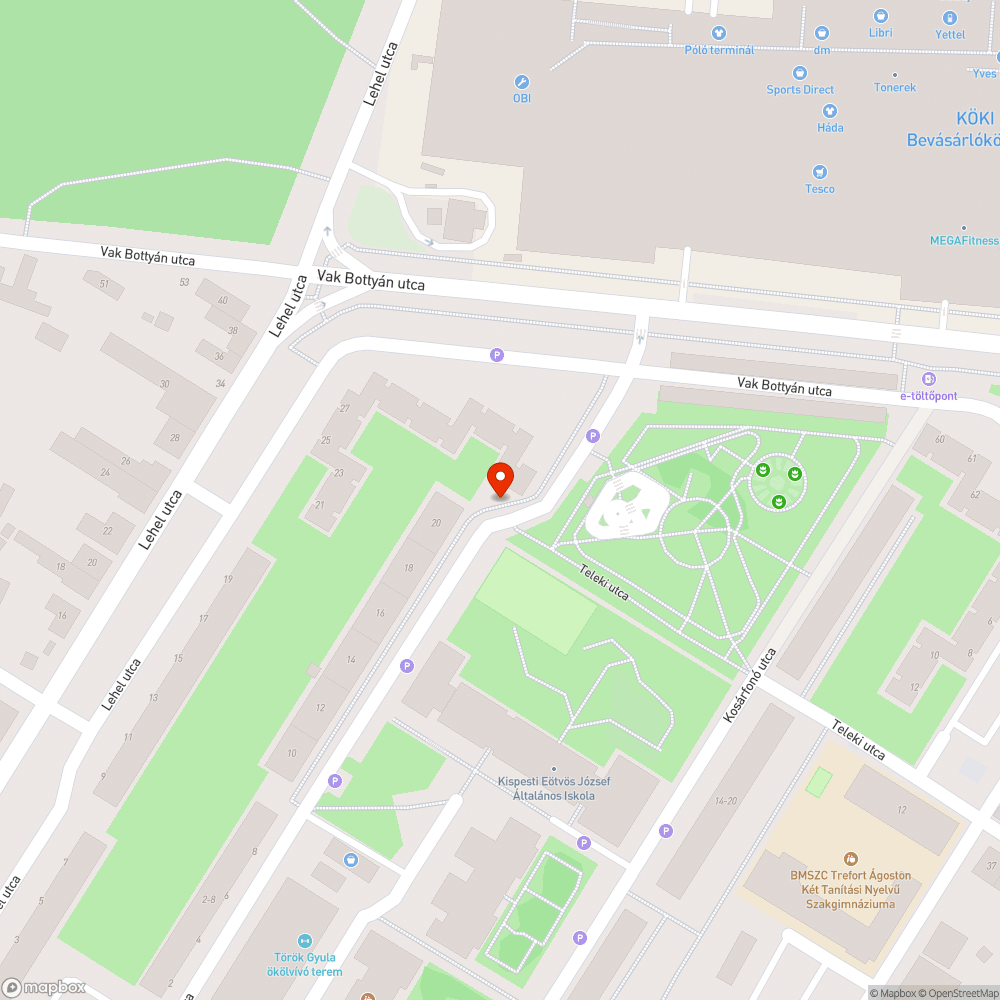 Kidöntött sorompó nyitó bejelentés helye