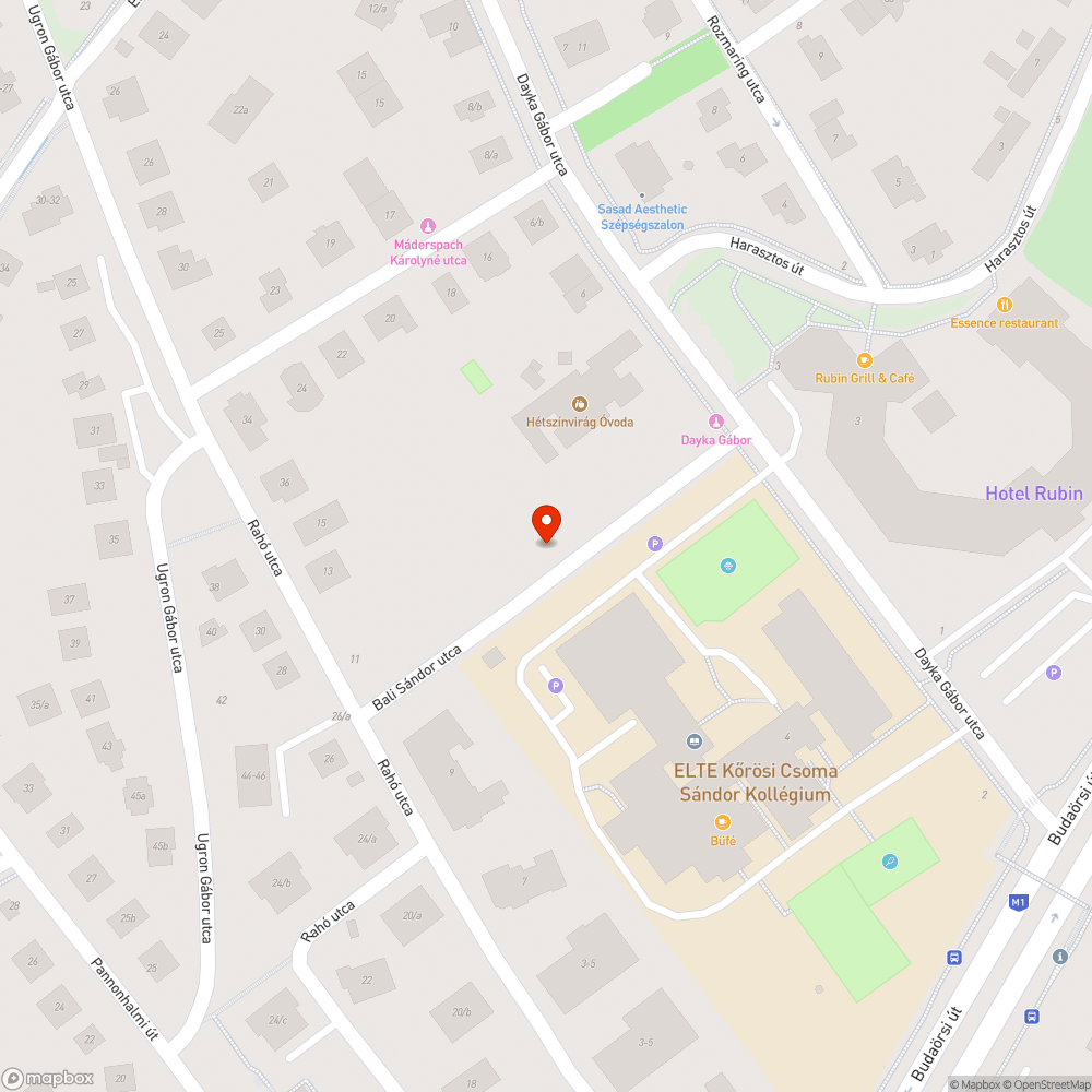 Bali Sándor utca térkő a lámpaoszlop körül bejelentés helye