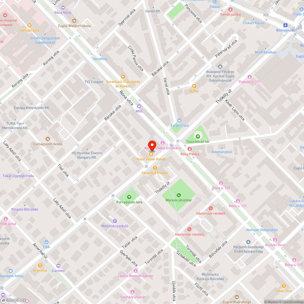 Üvegtörés bejelentés helye