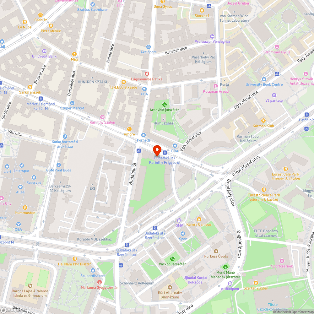 Sötét utcaszakasz bejelentés helye