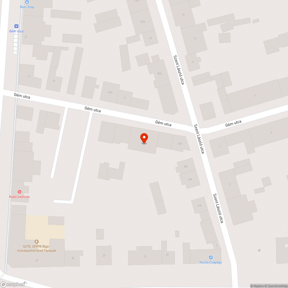 Gém utcai kátyú bejelentés helye