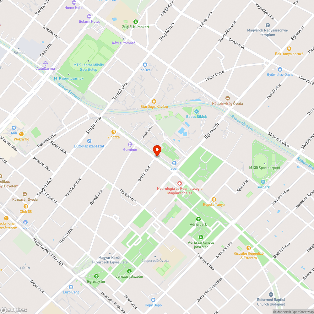 Régóta rettenetes 100 méter bejelentés helye