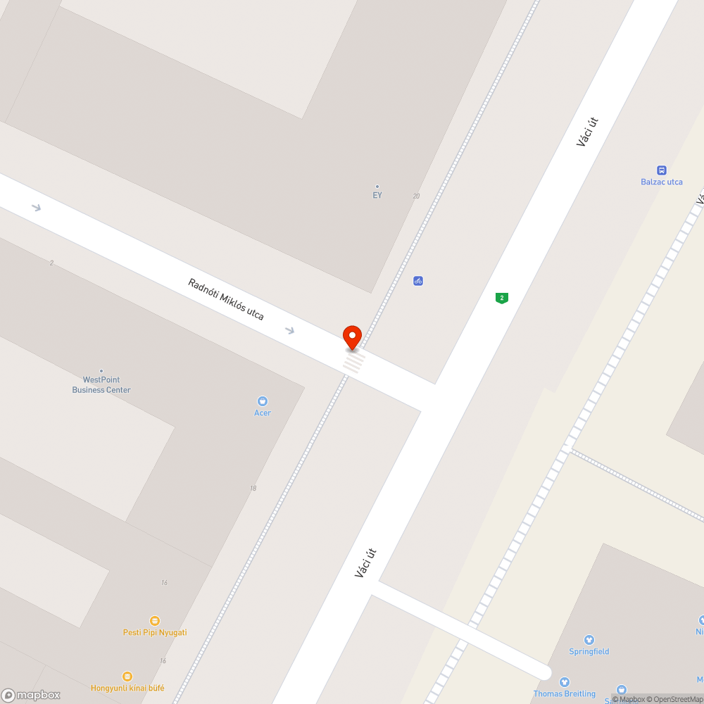 Úthiba bejelentés helye