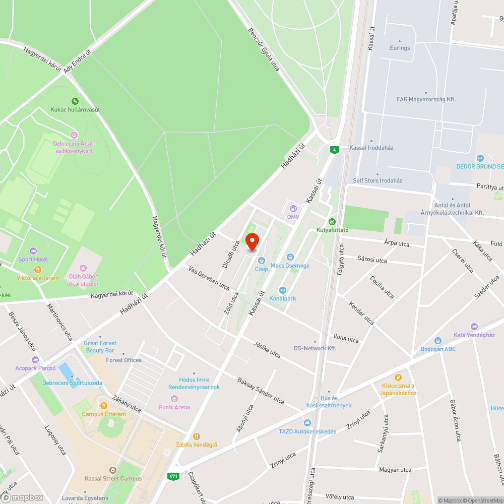 Közterületen tárolt autó bejelentés helye