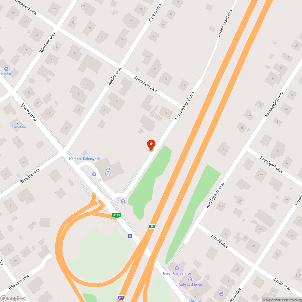 Roncs autó bejelentés helye