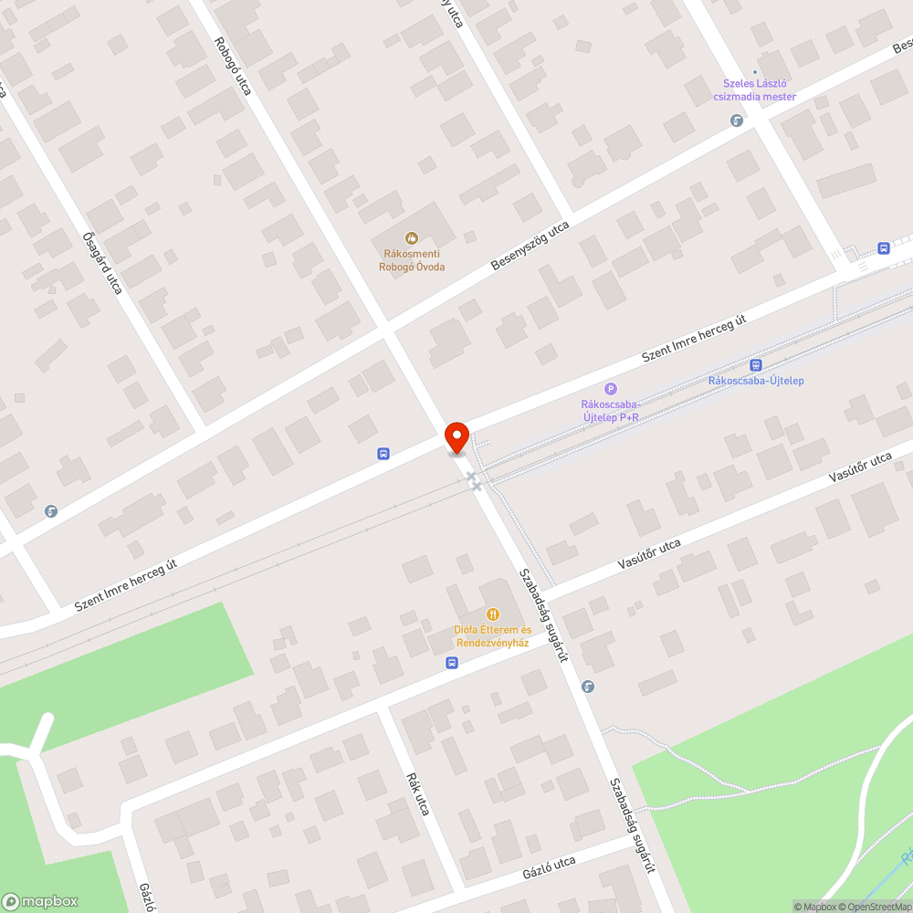 Elhagyott autó bejelentés helye