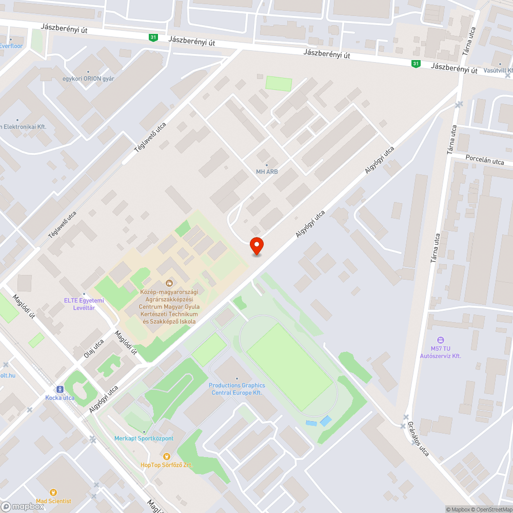 Egy nagyobb kupac szemét bejelentés helye